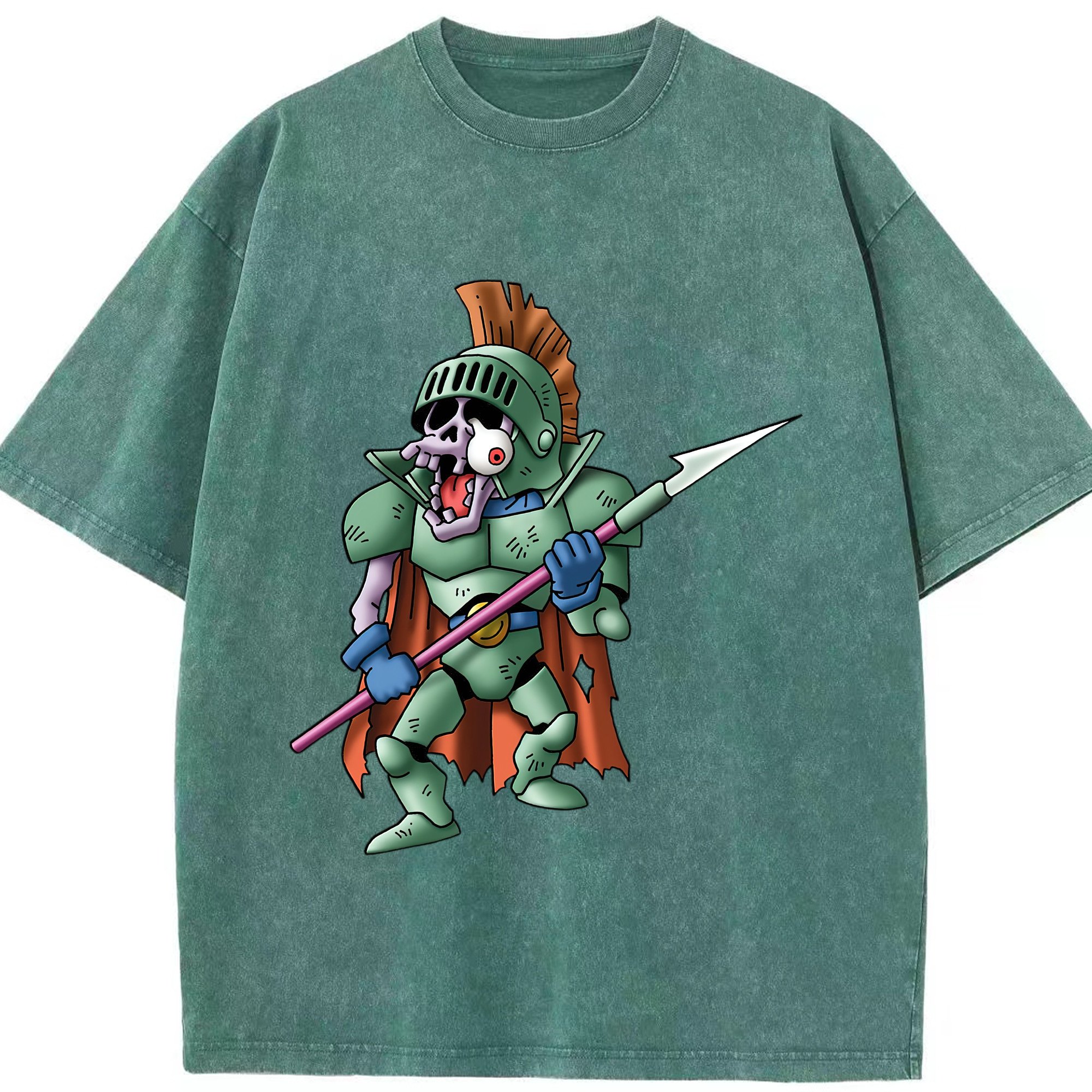 （画像用） ドラゴンクエスト Doragon Kuesuto Dragon Quest 綿100% ヴィンテージ風 半袖Tシャツ（フロントプリント）